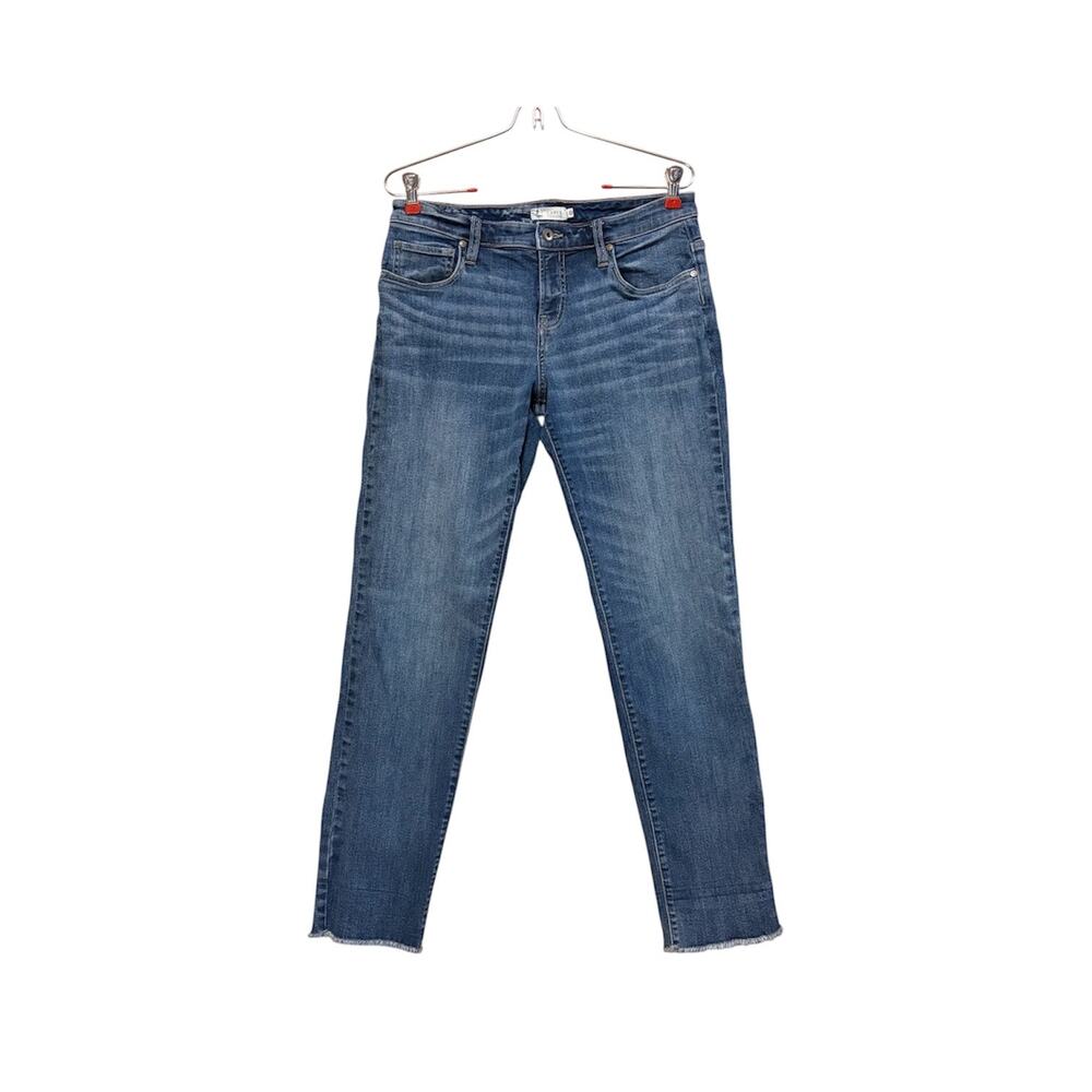 Carve Designs Jeans 4 Organic Cotton Slim Straight Raw Hem Coastal Denim Eco
